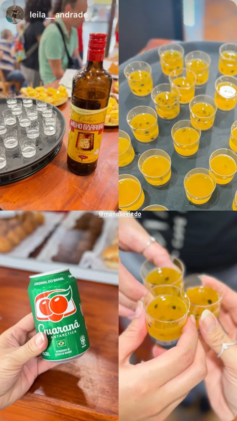 Brindis con chupitos de maracuyá en la inauguración de Manas